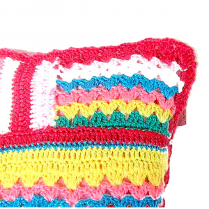 Cuscino colorato con piastrelle ad uncinetto 40x40 cm - COVER - Crochet by Patty