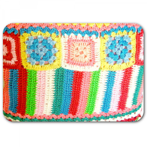 Cuscino colorato con piastrelle ad uncinetto 40x40 cm - COVER - Crochet by Patty
