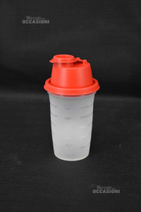 Contenitore Shaker In Plastica Tupperware Tappo Rosso 250 Ml