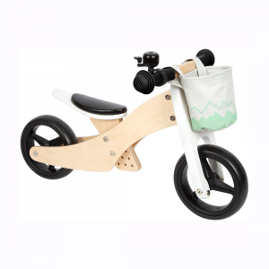 Triciclo in legno senza pedali Trike Maxi 2 in 1 (turchese/rosa