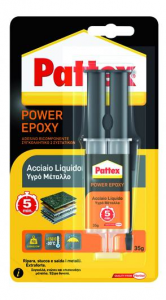 ADESIVI PATTEX POWER-EPOXY ACCIAIO LIQUIDO SIR.   35 G 6 PZ