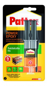 ADESIVI PATTEX POWER-EPOXY SALDATUTTO SIRINGA 28 G MIX 6 PZ