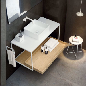 Mensola da bagno in ottone e vetro The Grid Cosmic, Accessori bagno  Gaiainterni