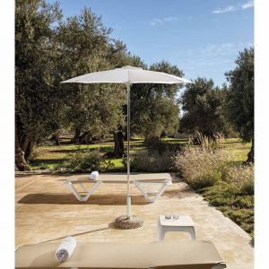 Garden sunbed with wheels and sunshade Push Myuour