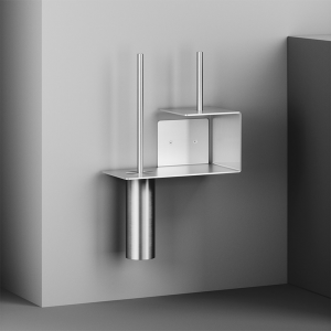Wall-mounted toilet brush holder Eccetera Quadro Design