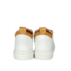 Sneakers bianche/cognac Alexander Smith