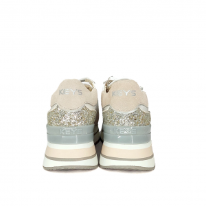 Sneakers platform bianche/argento Keys
