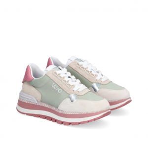 Sneakers platform beige/pistacchio/rosa Liu Jo