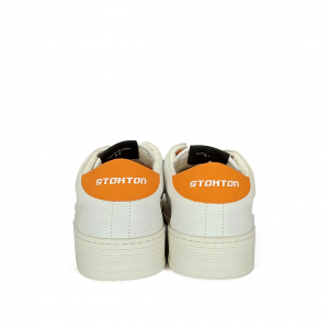 Sneakers bianche/arancio Stokton