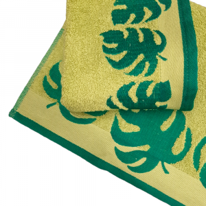 Towel set 1 + 1 GABEL Passiflora green jacquard