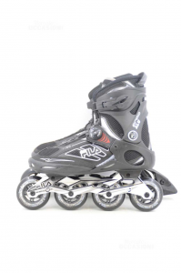 Roller Skates From Adult Line Black Silver Size 42
