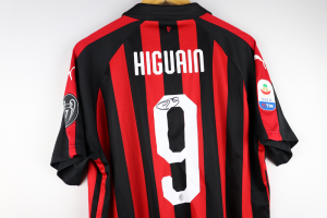 2018-19 Ac Milan Maglia #9 Higuain Match Worn vs Atalanta Autografata Puma XL