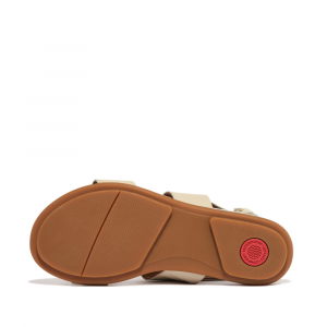 Fitflop - GRACIE LEATHER BACK-STRAP SANDALS Stone Beige - DROP 11