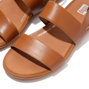 Fitflop - GRACIE LEATHER BACK-STRAP SANDALS LIGHT TAN