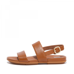 Fitflop - GRACIE LEATHER BACK-STRAP SANDALS LIGHT TAN