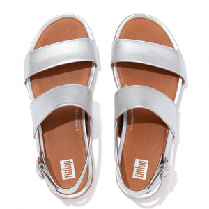 Fitflop - GRACIE LEATHER BACK-STRAP SANDALS SILVER