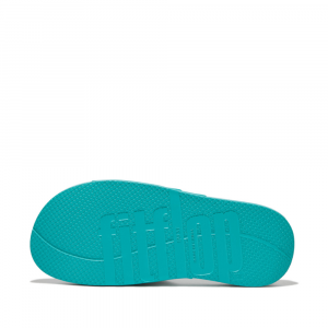 Fitflop - IQUSHION TWO-BAR BUCKLE SLIDES Tahiti Blue - DROP 10