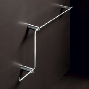 S-shaped towel rack with paper holder MEDAL collection by OML