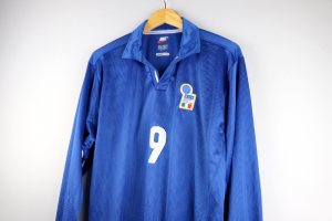 1998 Italia Maglia #9 Inzaghi Match Worn Amichevole vs Spagna 