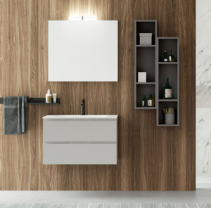 Light gray bathroom furniture Qubo2 Gruppo Geromin 