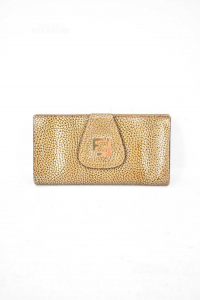 Wallet Woman Fendi Original Aq58343 Vintage Golden 18.5x10 Cm