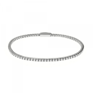 Bliss - Bracciale tennis in argento con cubic zirconia bianchi MY WORDS