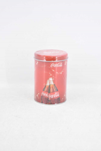Jar In Tin Red Coca Cola Christmas H 12 Cm