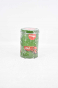 Barattolo Di Latta Coca Cola Verde Natale H 12 Cm