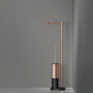 Roll holder and toilet brush stand Koè collection by Geda