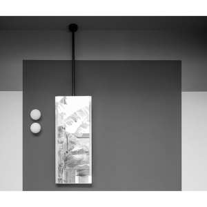 Miroir suspendu plafond 40x95 télescopique design ARGO, Ceramica Cielo