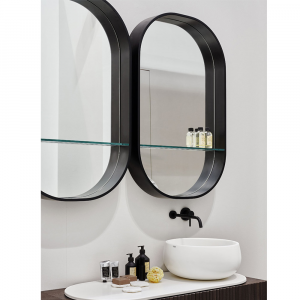 Mirror with shelf Eos C Ceramica Cielo