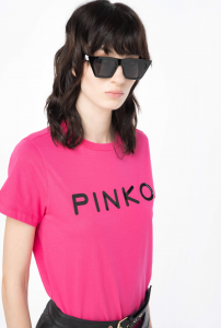 T-shirt Start stampa PINKO fucsia Pinko
