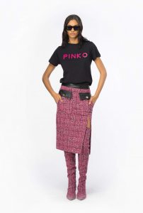 T-shirt Start stampa PINKO nera Pinko
