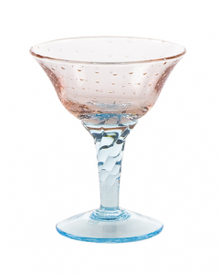 Coppa vetro soffiato rosa acquamare g.tors (6pz)