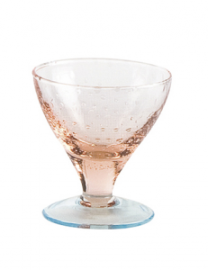 Coppa vetro soffiato rosa acquamare B.A. (6pz)