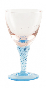 Coppa vetro soffiato rosa acquamare B.A. (6pz)