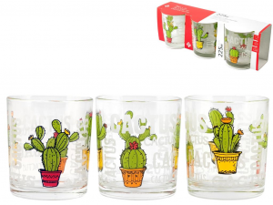 Set 3 bicchieri tavola Cactus 22 cl