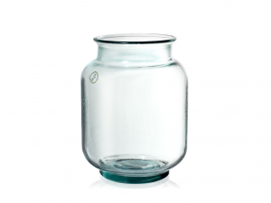 Vaso in vetro riciclato verde 25 cm