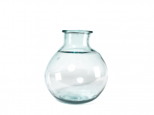 Vaso in vetro riciclato verde 31 cm