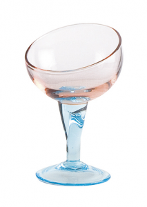 handgefertigtes Eisglas rosa acquamare (6stck)