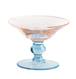 Eis Gläser Pink Hellblau (6stck)