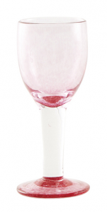 Glass blown Ice cream cup grit Ruby (6pcs)