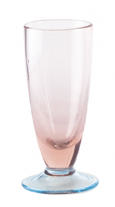 Coppa vetro soffiato rosa acquamare (6pz)