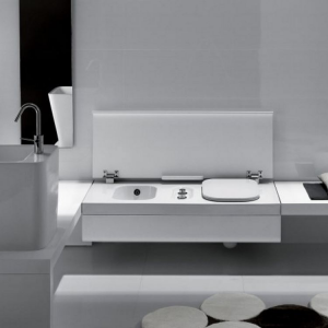 G-full Multipurpose bench with integrated toilet and bidet Hatria