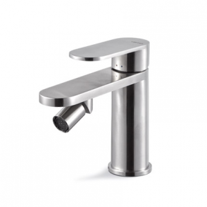 Single-lever bidet mixer in steel Ayas by Vema 