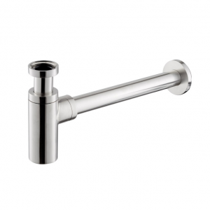 Exposed siphon for washbasin in stainless steel Vema