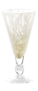 Coppa vetro graniglia avorio trasparente (6pz)