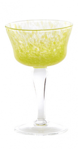Coppa vetro graniglia gialla trasparente (6pz)
