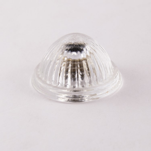 Finale bottone rigato con bordo Ø45 mm vetro pieno vite femmina M10x1 ricambio per lampadario Murano