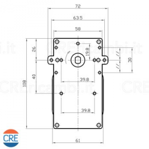 Motoriduttore per stufe a pellet (Cod: K9173007). Velocità: 1 rpm